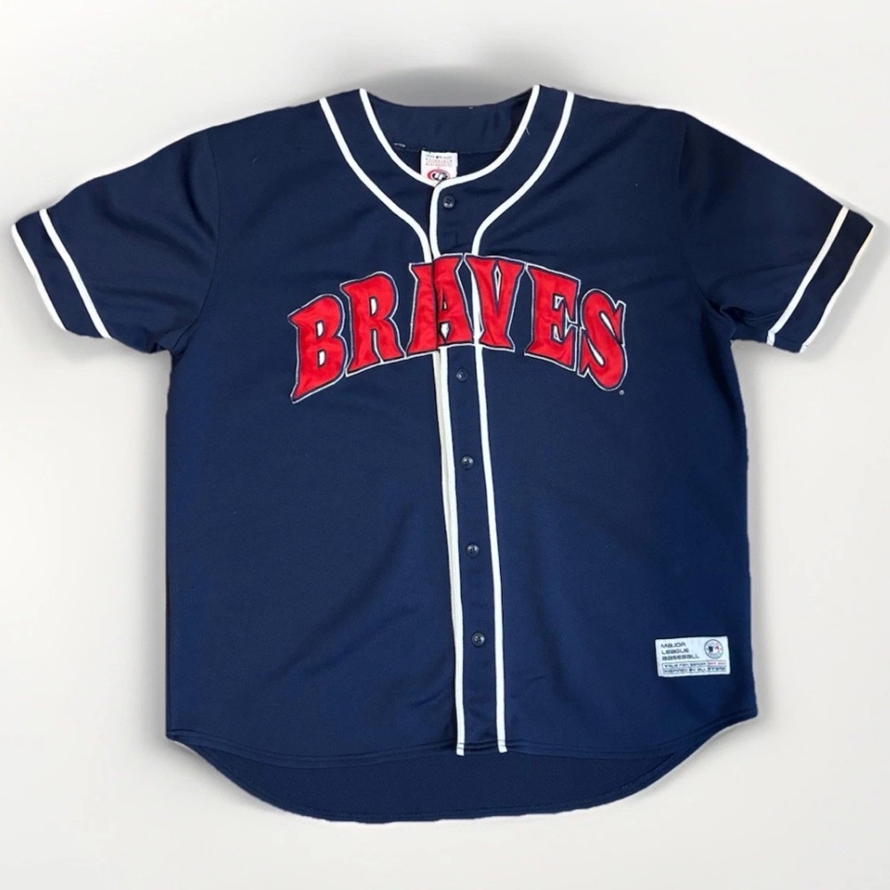 Vintage Atlanta Braves Mens Size L Jersey True Fan Series Genuine MLB #5647